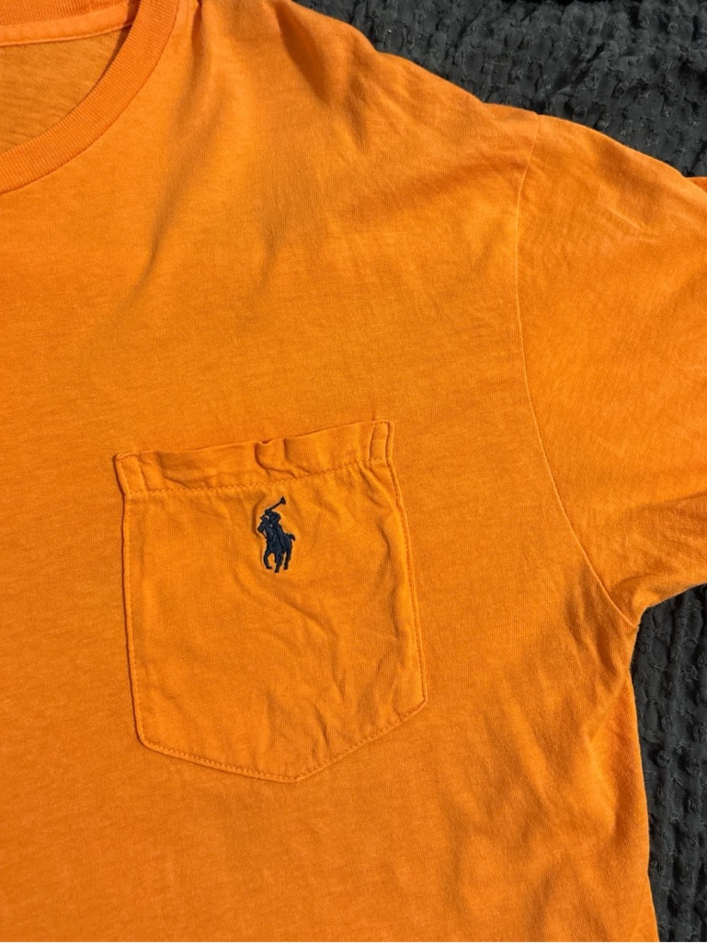Polo by Ralph Lauren Orange Crewneck Tee with Navy Label